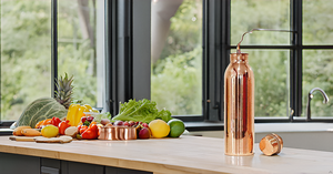 Metal Copper water <b>bottles</b> Handmade <b>Sipper</b> <b>Bottle</b> 1000 ML Hot Selling Joint Free & Leak Proof Ayurvedic Water Drinkware <b>Bottle</b> - Product Image 2