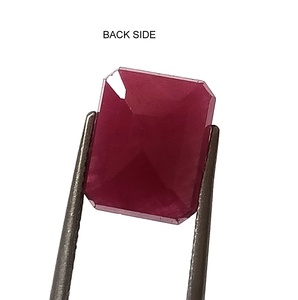 Rubí natural de Mozambique de alta calidad, sin calentar ni tratar, corte esmeralda facetado de 9.2X11.6 mm, piedra preciosa suelta de 6.10 quilates para joyería. - Product Image 5