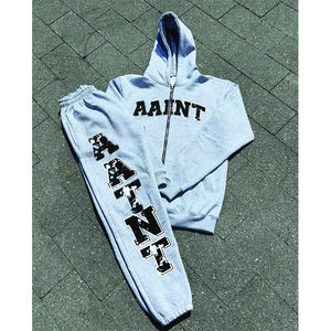 Survêtements à capuche zippés personnalisables, effet vieilli, bicolores, délavés à l'acide, pour hommes et femmes, en coton 100% lourd et écologique - Product Image 2