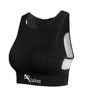 Women's Seamless <b>Racerback</b> Sports <b>Bra</b> Scoop Neck Cut-Out Design Medium Support Yoga Wear White Solid Color - Product Image 2