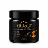 Shilajit de l'Himalaya au miel 30g – Complément Herbal – Extrait de Shilajit Résineux en Pot pour le Bien-être Quotidien et le Soutien de l'Énergie et de l'Endurance