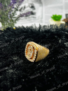 925 <b>Silver</b> Rhodium Plated Custom Number <b>Ring</b> Iced Out Hip Hop Cluster Luxury <b>Mens</b> Statement Jewelry Gift - Product Image 2