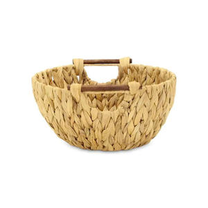 Panier en jacinthe d'eau naturelle tressé de 13 pouces HomeRoots - Product Image 1