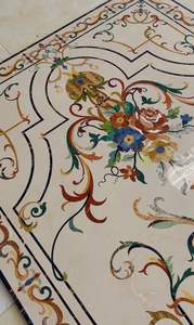 Carreaux de sol décoratifs pour hôpital, luxueux, imperméables, avec incrustations de marbre, faits à la main, antidérapants et résistants à l'usure - Product Image 3