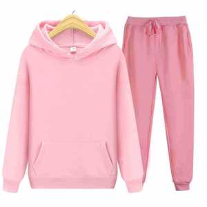 High Quality Custom logo Printing Cotton Polyester Jogging Men Sweatsuit Tracksuit Loose Fit Autumn Winter Unisex Hoodie <b>Set</b> - Product Image 4