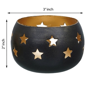 Antique Brass Star Tealight Candle Holder Handmade Metal Votive <b>Mini</b> Cup for Table Centerpiece Home Decor Bulk - Product Image 6