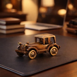 SHUBHAM Customized Vintage <b>Car</b> Figurine Brass Metal Model <b>Polished</b> Antique Decor Ornament for Home Display - Product Image 1