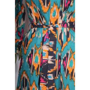 Robe midi pour femme en coton 100% écologique à imprimé floral, manches coréennes, imprimé numérique, col en V, moulante, sexy, club, décontractée, été - Product Image 2