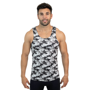 OEM Custom <b>Logo</b> Men's Tank Top Pure Color Polyester Sublimation Vest Blank Singlet for Custom Printing - Product Image 5