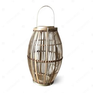 Linterna Interior Hecha a Mano Vietrustic, Linterna de Bambú y Ratán, Linternas Colgantes Trenzadas - Product Image 3