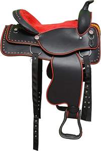 อานม้าหนังแบบตะวันตกที่มีน้ำหนักมากซึ่งทำด้วยมือด้วยการออกแบบแบบดั้งเดิมสำหรับงานขี่ม้าในฟาร์มมีความทนทานยาวนาน - Product Image 6