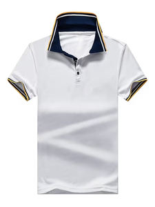 Polo de Golf Vintage para Hombre de Alta Calidad al por Mayor, Manga Corta, Tejido de Punto, Spandex, Poliéster, Antiarrugas - Product Image 5