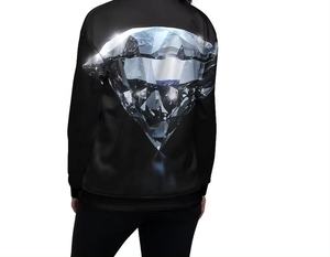 Blouson bombardier décontracté à sublimation manteau d'hiver fin de qualité supérieure veste réversible pour femmes recyclée à col montant et fermeture éclair - Product Image 5