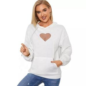Top Tendance Surdimensionné 100% Coton Femmes Hoodies Logo Personnalisé À Manches Longues Avant Zip Col 3D Lettre Motif XS Taille En Gros - Product Image 1