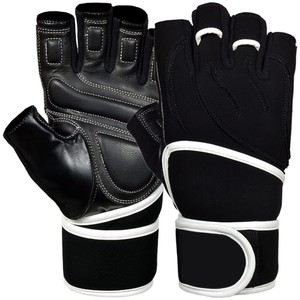 Leather Fingerless Weightlifting Gloves Breathable & Custom Logo Available for Men - Product Image 1