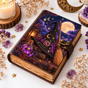 Personalized Gothic Leather <b>Journal</b> Vintage Spell Book Leather Bound Notebook <b>for</b> <b>Women</b> Men Mystic Junk <b>Journal</b> Gift - Product Image 2