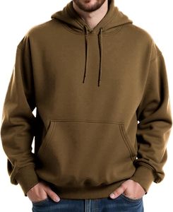 Nueva Colección Sudadera con Capucha para Hombre, 100% Algodón, Forrada, Manga Larga, Cuello Caído, Color Sólido, Cómoda, Tallas Grandes, Personalizable - Product Image 1