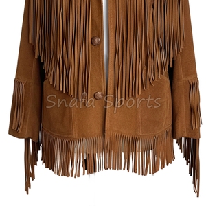 แจ็คเก็ตบอมเบอร์หนังแท้สไตล์วินเทจสีพื้นสำหรับผู้หญิง ดีไซน์หรูหรา ปิดด้วยกระดุม แห้งเร็ว ระบายอากาศได้ดี แบบสองด้าน - Product Image 5