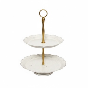Soporte de Servicio Galvanizado de Tres Niveles, Estilo Rústico, Bandeja Metálica de 3 Niveles para Pastel, Postre, Aperitivos, Cupcakes y Fiestas - Product Image 4