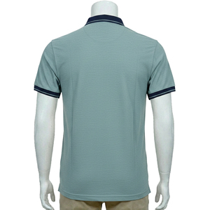 Polo pour homme avec logo personnalisé - Tissu mélangé Spandex / Coton respirant à manches courtes - Polos en gros - Polo de golf uni OEM - Product Image 2