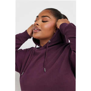 Ensemble sweat-shirt à capuche oversize et pantalon de survêtement en coton imprimé sur mesure, crop top à capuche pour femme, sweat-shirt à col rond - Product Image 4