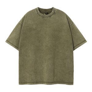 เสื้อยืดผู้ชายแบบขายส่ง ทรงบ็อกซี่ วินเทจ ผ้าเจอร์ซีย์หนา ออร์แกนิค ยั่งยืน ซักกรด  รับสกรีนโลโก้แบรนด์  ผลิตที่เมืองเซียลคอต - Product Image 3