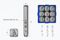 Ensemble de poinçons numériques en acier économique de 6 mm, 0-9, 9 pièces, 6 en 9, Cr-V 6150 HRC 58-62, marquage VIN, vente en gros OEM/ODM Taïwan