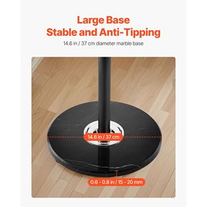 Appendiabiti Autoportante con 14 Ganci, Base in Marmo Stabile e Portaombrelli, Stand Appendiabiti in Metallo per Ingresso o Corridoio - Product Image 4