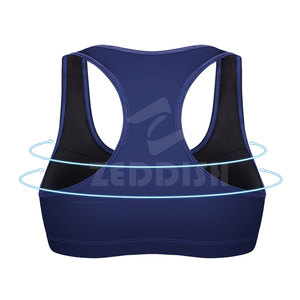 Soutien-gorge de sport sans couture pour femme, à maintien élevé, léger, respirant, avec logo frontal et rembourrage, idéal pour la gym, le yoga et le fitness - Product Image 2