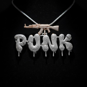 Collar con Colgante de Letra Personalizado con Incrustaciones de Diamantes de Moissanita, Chapado en Rodio y Plata, Joyería de Cadena, Regalo para Fiesta Hip Hop - Product Image 1