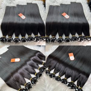 Precio al por mayor Mejor calidad Remy Hair 100% Paquetes humanos vietnamitas Trama Color negro natural Super Double Drawn Straight Style - Product Image 3