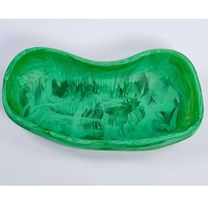 Handmade Carved <b>Pink</b> Resin Serving <b>Bowl</b> Peanut Shape Modern Food Dish for Party Dining - Product Image 3