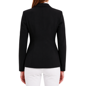 Chaqueta Ecuestre Negra para Mujer, Blazer de Montar a Caballo a la Medida, Abrigo Clásico para Competencia Hípica, Fabricación Personalizada OEM ODM, Venta al Por Mayor - Product Image 2
