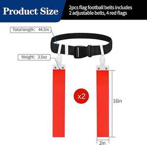 Cinturón de Fútbol Americano de Alta Calidad Triple Threat Quick-Down, Accesorios Deportivos para Exteriores, Logotipo con Impresión Digital, Flag Football - Product Image 6