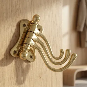 Hot Sale Brass <b>Curtain</b> Hooks Heavy Duty Decorative <b>Curtain</b> Rod Hooks <b>For</b> Window Drapes <b>Curtains</b> Home Available At Good Price - Product Image 4