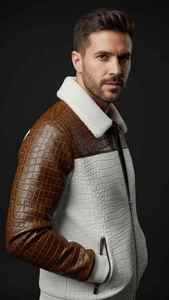 Hot Selling Handmade Embossed Genuine <b>Leather</b> Streetwear <b>Jacket</b> Unisex Premium Classic Outerwear <b>Winter</b> Designer Waterproof - Product Image 5