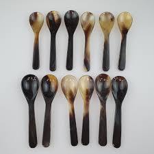 ชุดช้อนเขาควายขัดเงาธรรมชาติ ทนทาน งานศิลปะสะสม งานฝีมือเลียนแบบโบราณ - Product Image 5