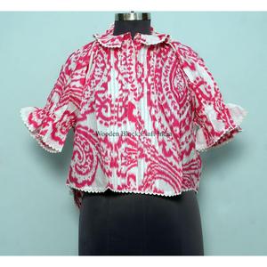 เสื้อผ้าฝ้ายแท้ 100% ทรงแฟลร์ รักษ์โลก เหมาะสำหรับสาวออฟฟิศ สไตล์ลำลอง แขนสั้น คอทรงโอ พิมพ์ลายดอกไม้ วินเทจ โรแมนติก ทรงพอดีตัว - Product Image 1