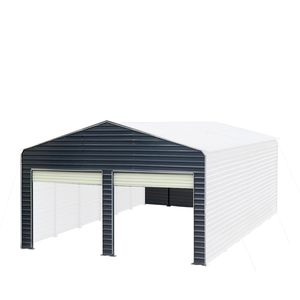 "Truck Canopy Metal Shed Carport Add-On Package <b>Kit</b> for TMG MSC2020F & MSC2030F Front Wall W/<b>Roll</b> Doors & Back Wall TMG MSC20" - Product Image 5