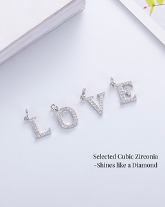 Pendentif Initiale Plaqué Rhodium - Product Image 4