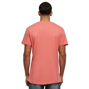 Custom Men Coral Pink Longline T <b>Shirt</b> Premium Cotton Crew Neck Short Sleeve Plain <b>Extended</b> Length Tee - Product Image 2