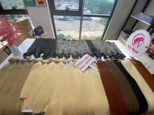 Extensiones de cabello humano Remy virgen 100% vietnamita de alta calidad 10-40 pulgadas máquina de estilo recto doble trama encendedor tinte de cabello - Product Image 3