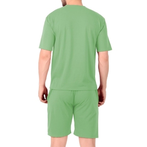 Ensemble de t-shirt et short pour homme, coupe athlétique, tenue de sport, entraînement en salle de sport, course à pied, tissu léger et respirant, personnalisable - Product Image 2
