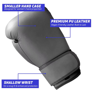 Leather Boxing Gloves With Velcro <b>Wrist</b> <b>Strap</b> For Adults Training And Fighting Gear - Product Image 4