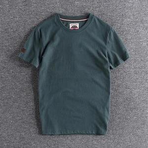เสื้อยืดคอกลมแขนสั้นลายทางผู้ชาย ทรงปกติ สวมใส่สบาย ผ้าฝ้ายถัก 100% ระบายอากาศได้ดี น้ำหนัก 220 กรัม แบบคัลเลอร์บล็อก - Product Image 4