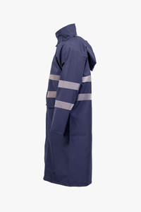 Gabardina impermeable reflectante con capucha para hombre y mujer, a prueba de viento para trabajo al aire libre, senderismo, logotipo personalizable para días lluviosos - Product Image 3