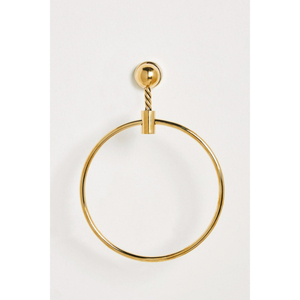 Anillo para toallas de metal artesanal, montado en la pared, acabado dorado, perfecto para el hogar, hoteles, baño y accesorios de aseo. - Product Image 1