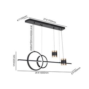 Lampadario pendente geometrico nero isola cucina luce stellata riflessione appesa - Product Image 6
