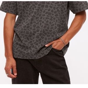 T-shirt personnalisé en gros pour hommes, imprimé léopard, décontracté, coupe oversize, col rond, manches courtes, streetwear, coton, qualité supérieure - Product Image 5