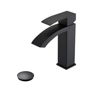 Rubinetto Monocomando a Cascata per Lavabo Bagno con Scarico a Scomparsa e Troppopieno - Product Image 1